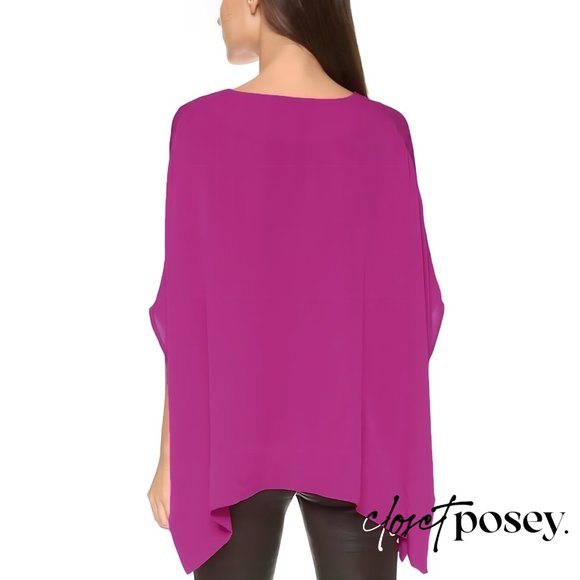 diane von furstenberg . adria blouse . summer beet . small - Picture 4 of 5